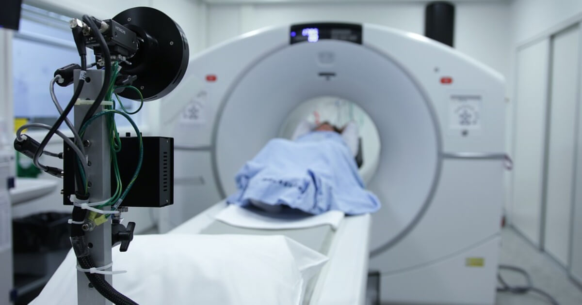 An MRI machine in a hospital