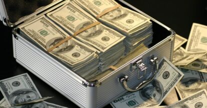 A briefcase full of US dollars