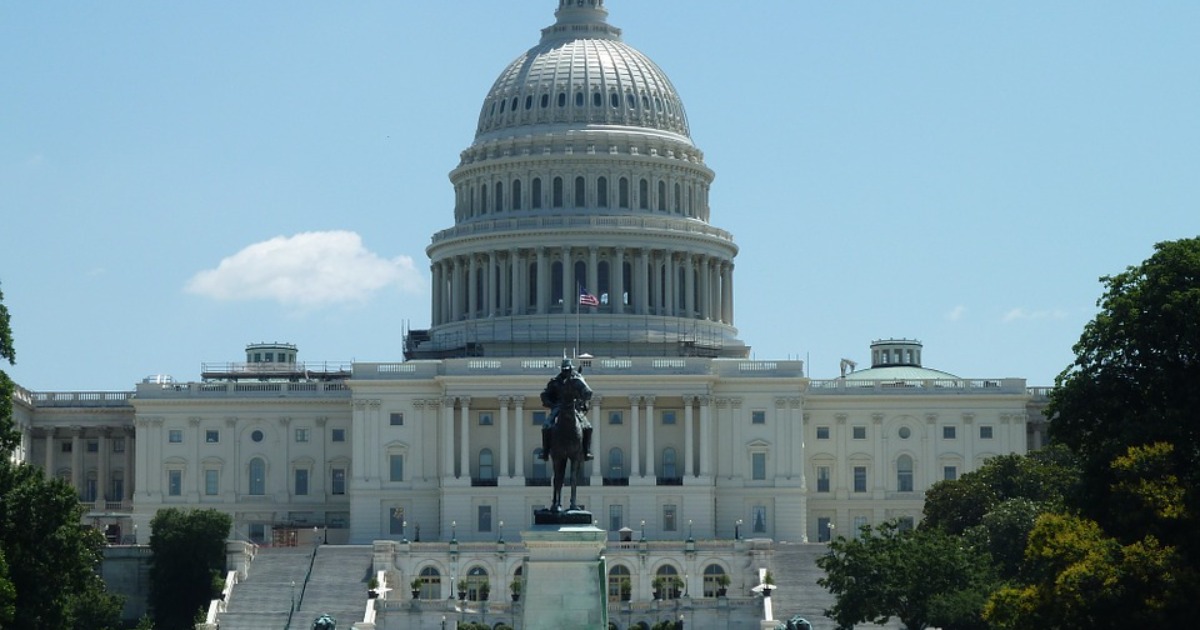 The US Capitol pictured from the front