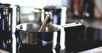 A cooking pot on the stove