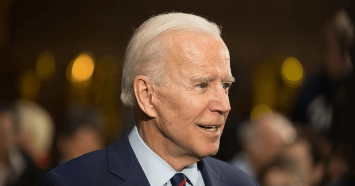 A close up of Joe Biden