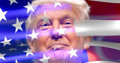 Donald Trump and the American flag
