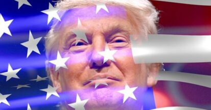 Donald Trump and the American flag