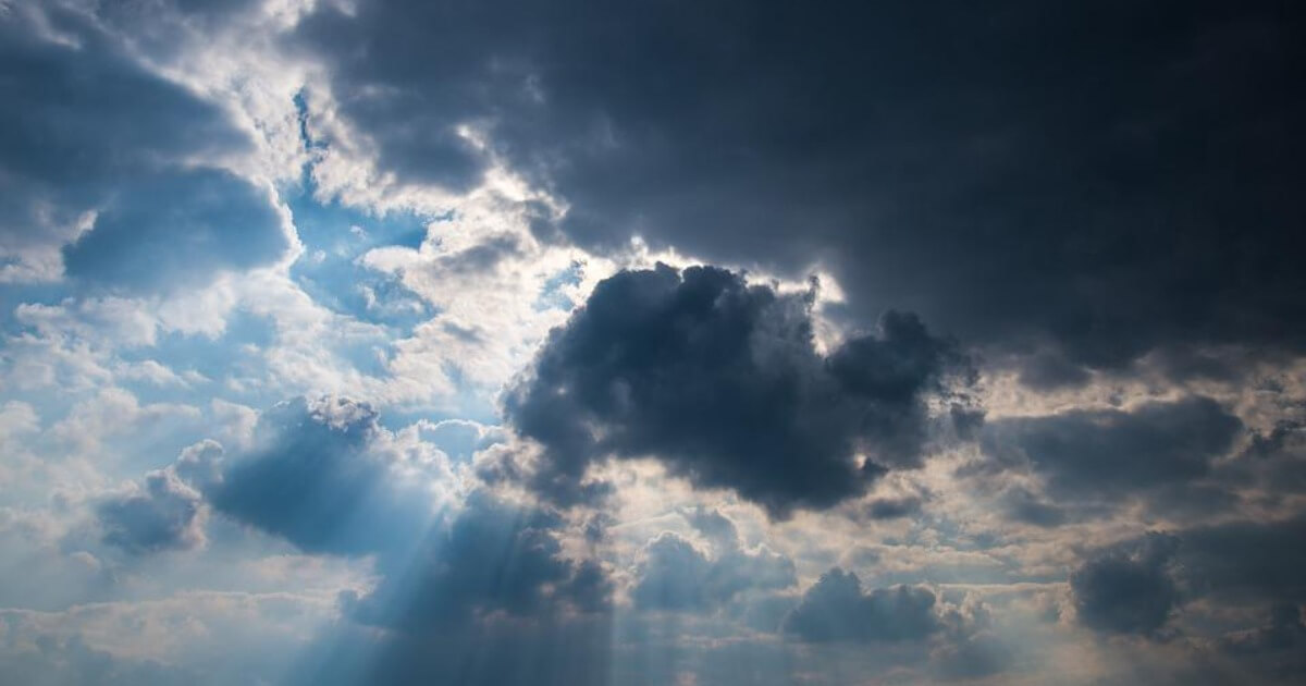 Clouds in the sky above Alaska