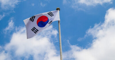 The flag of South Korea