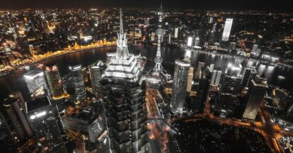 The Beijing skyline at night