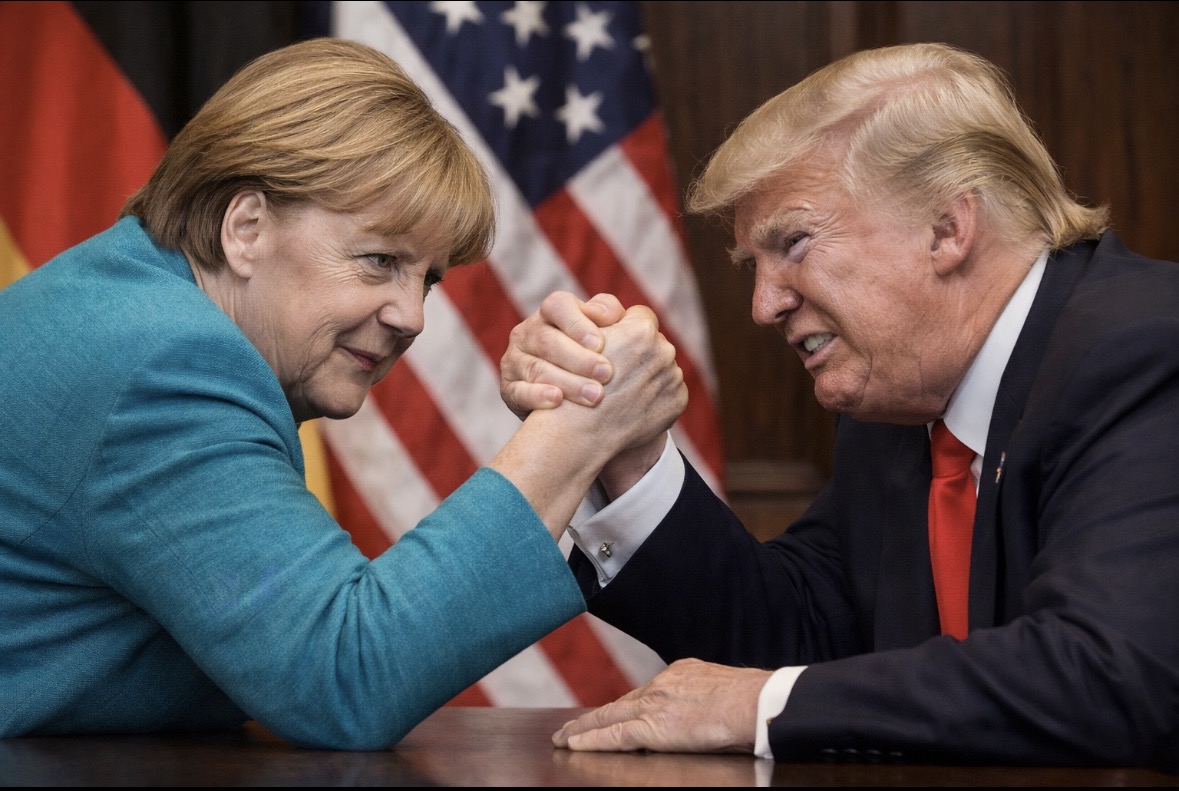 Merkel Wrestles Down Trump