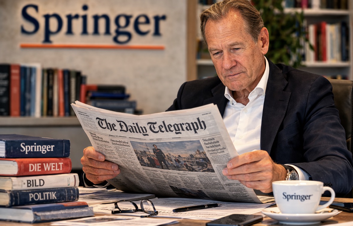 Reading the Daily Telegraph